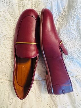 Franco Sarto leather Mirabelle loafer in Bordeaux red leather